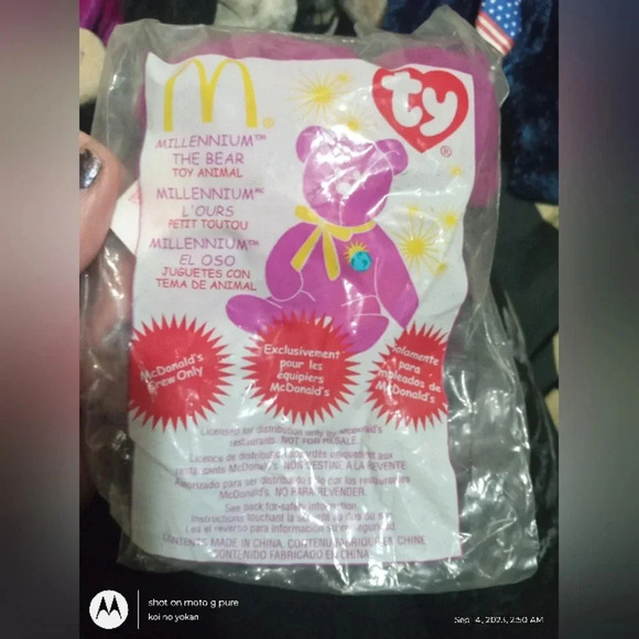 TY McDonald's Teenie Beanie - CREW MILLENNIUM Bear (2000 - McDonald's Employee) - Picture 2 of 4